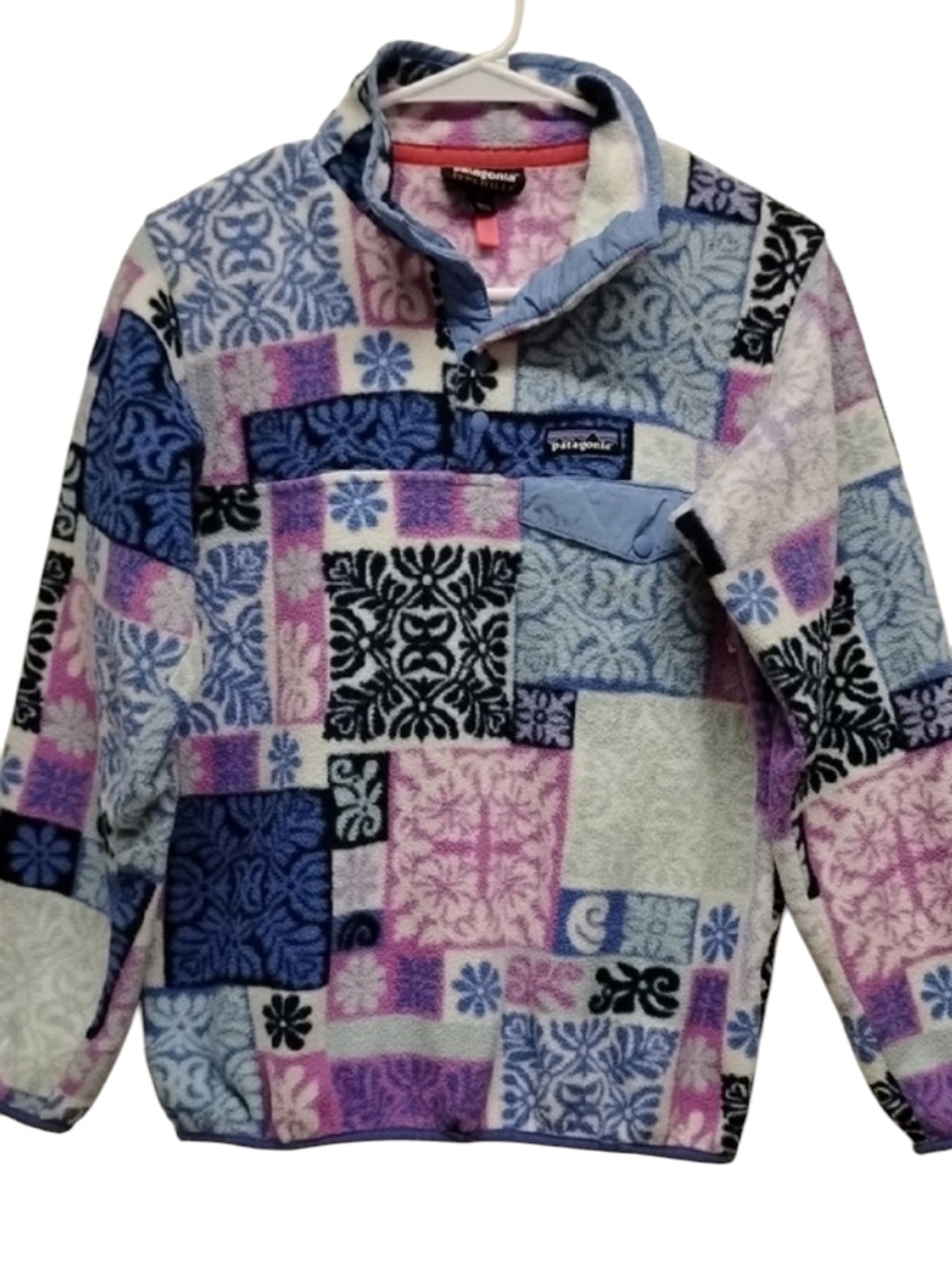 Patagonia Women's Multi-Color Patch Work Fleece Pullover Jacket